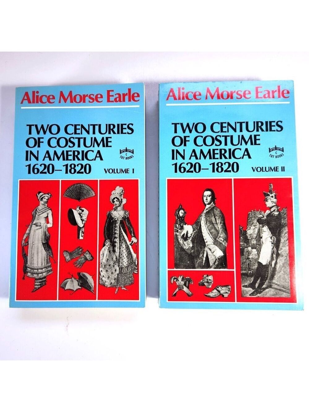 Two Centuries of Costume in America 1620-1820 Alice Morse Earle Tuttle 1971 Set
